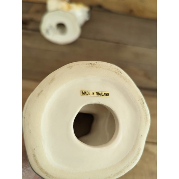 Vintage Set of Two Porcelain Chicken Figurines / Hen and Rooster - Picture 7 of 8